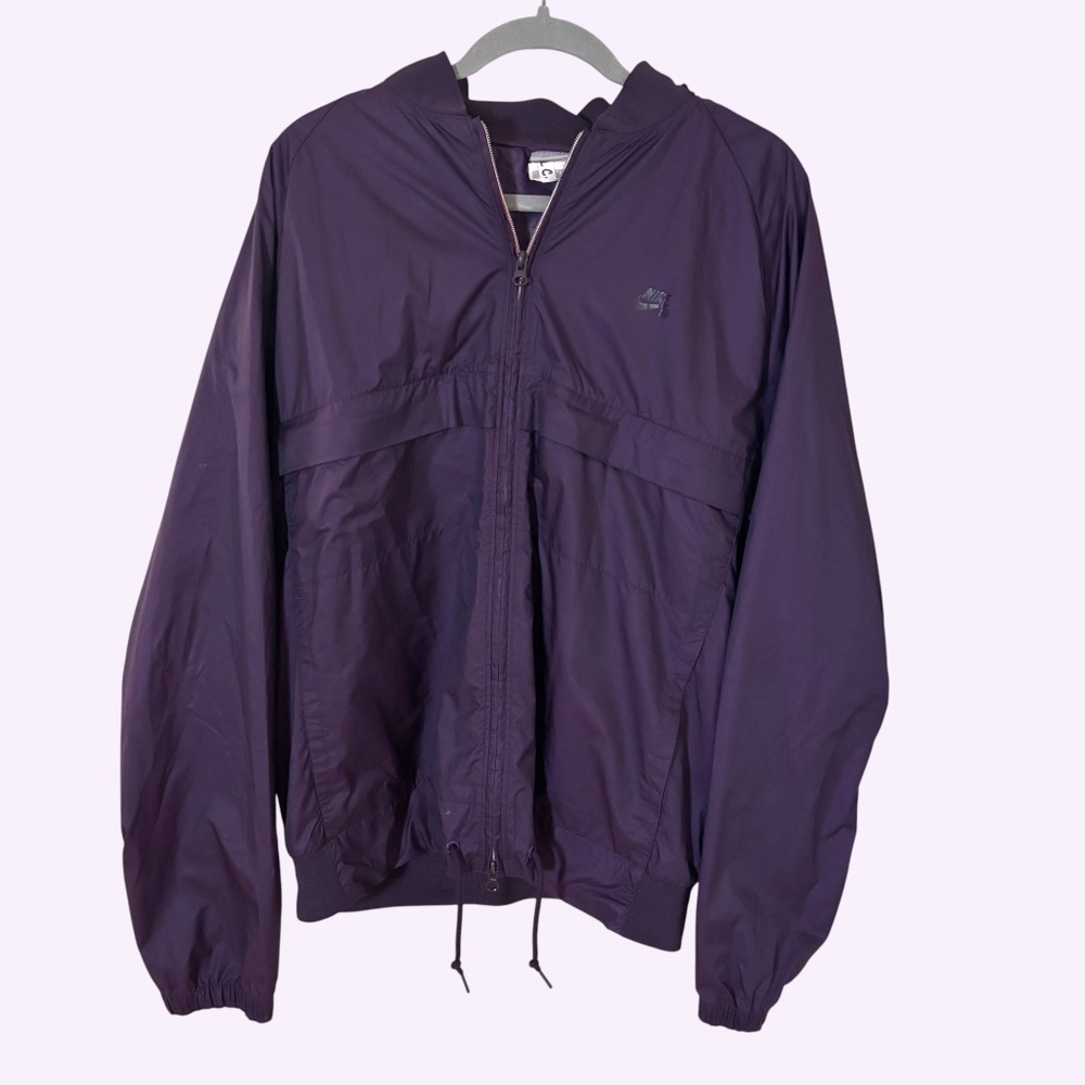 Nike SB Purple Zip-Up Windbreaker Jacket Size Large Many zippered Pockets